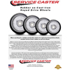 Service Caster 6" x 2" Rubber Tread on Cast Iron Keyed Drive Wheel - 1/2" Bore – SCC-RSS620-12-KW-2SS